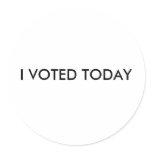 I VOTED TODAY stickers