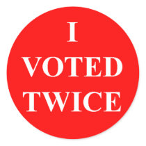 I Voted Twice stickers