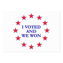 I Voted We Won business cards