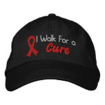 I Walk For a Cure - Heart Disease Awareness embroidered hats