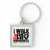 I Walk For AIDS HIV Awareness Key Chains