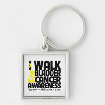 I Walk For Bladder Cancer Awareness Keychains