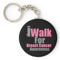 I Walk For Breast Cancer Awareness Keychains