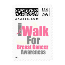 I Walk For Breast Cancer Awareness Postage