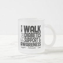 I Walk For Diabetes Awareness Mugs