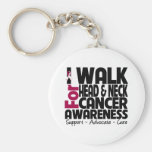 I Walk For Head Neck Cancer Awareness Keychains