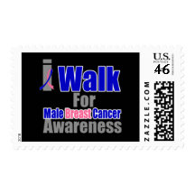 I Walk For Male Breast Cancer Awareness Postage