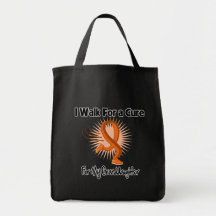 I Walk For My Granddaughter - Leukemia Canvas Bag
