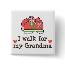 I Walk For My Grandma Breast Cancer Walk Button by PinkRibbonTeesGifts I Walk For My Grandma Breast Cancer Walk Button