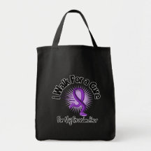I Walk For My Grandmother - Purple Ribbon Bags