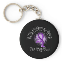 I Walk For My Mom - Purple Ribbon Key Chain