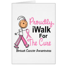 I Walk For The Cure Breast Cancer SFT Cards