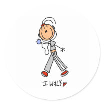 I Walk Round Stickers