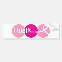 I-Walk---T-shirt-bright Bumper Sticker