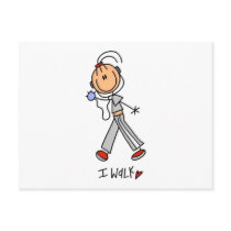 I Walk Tshirts and Gifts postcards