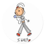 I Walk Tshirts and Gifts Round Stickers