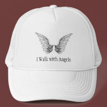 I Walk with Angels Trucker Style Cap hats by RanchLady I Walk with Angels Trucker Style Cap hats