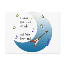 I wanna rock n roll all night postcards