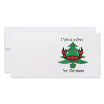 I want a crab for christmas custom photo card