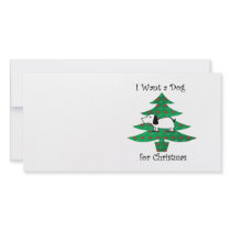 I want a dog for christmas personalized photo card