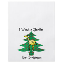 I want a giraffe for christmas flyer design