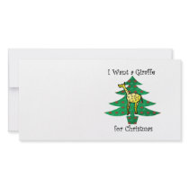 I want a giraffe for christmas picture card