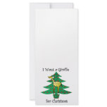 I want a giraffe for christmas custom rack card