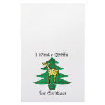 I want a giraffe for christmas stationery paper