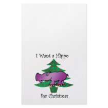 I want a hippo for christmas stationery paper