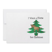 I want a horse for christmas custom invitation