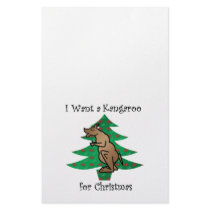 I want a kangaroo for christmas personalized stationery
