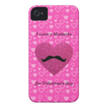 I want a mustache for valentine's day iPhone 4 Case-Mate case