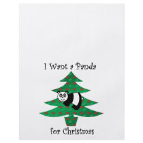 I want a panda for christmas flyer design
