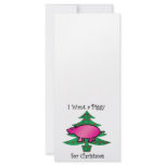 I want a piggy for christmas personalized rack card