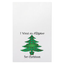 I want an alligator for christmas stationery design