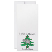 I want an elephant for christmas rack card template