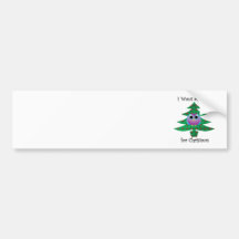 I want an owl for Christmas Bumper Sticker