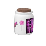 I Want Candy - Lollipops & Heart Personalized Jar Candy Dishes