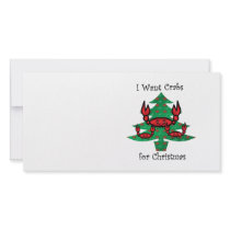 I want crabs for christmas picture card