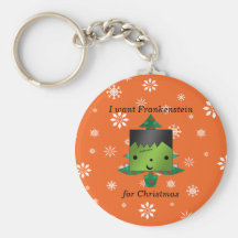 I want frankenstein for christmas keychain