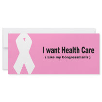 I want health care like my congressman's rack cards
