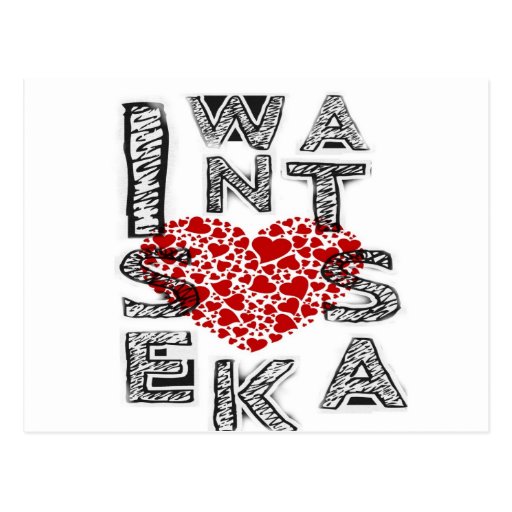 I want love post card