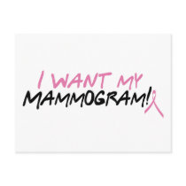 I want my mammogram postcards by ifightlikeagirl I want my mammogram postcards