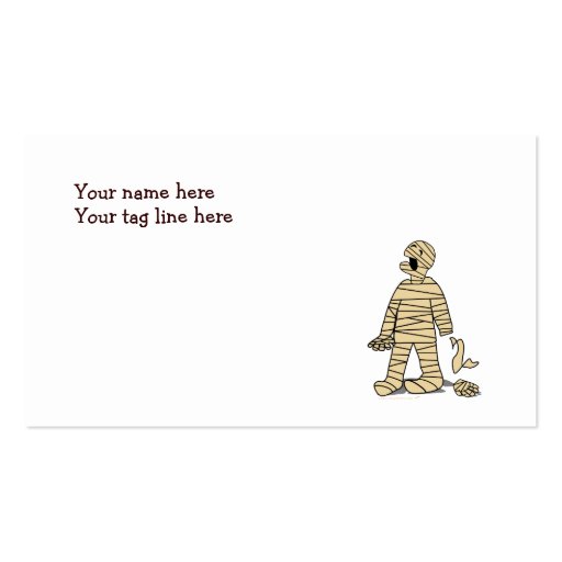 I Want My Mummy Funny Mummy Halloween Business Card Template (front side)