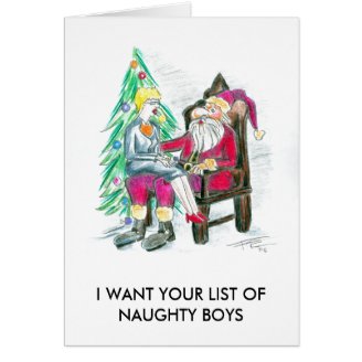 I WANT NAUGHTY BOYS GREETING CARD