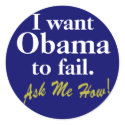 I want Obama to fail stickers
