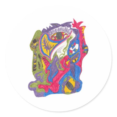 Ich wünsche runder sticker von naranjay