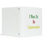 I Want To Be Cameroonian Vinyl Binders