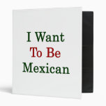 I Want To Be Mexican Vinyl Binder