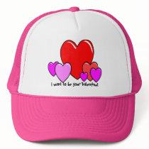 I want to be your Valentine! Cap hats